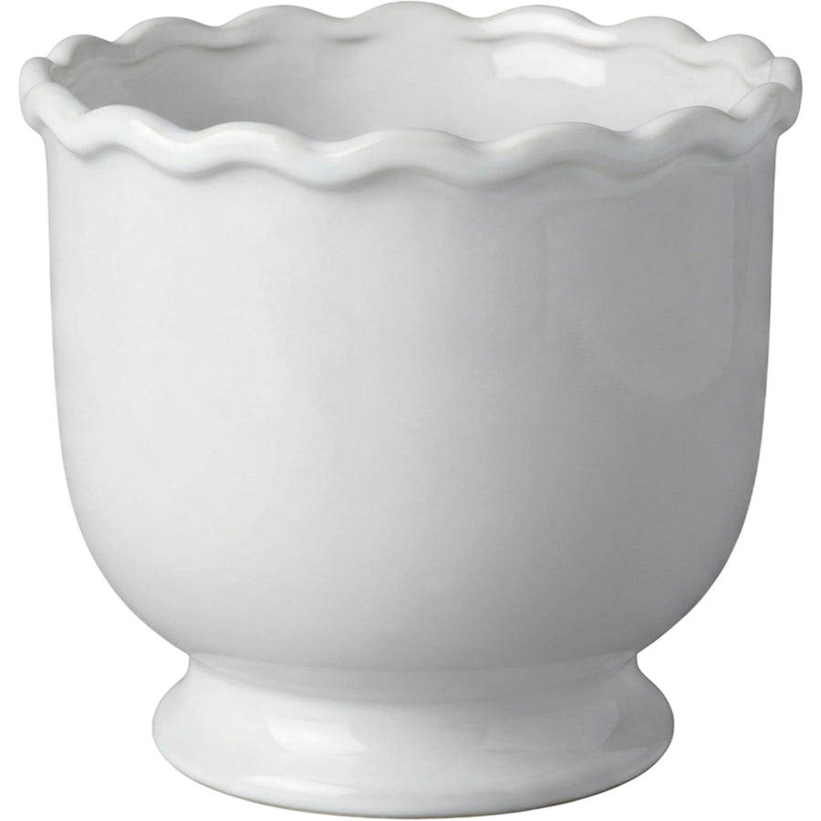 Kext Scallop Edge Ceramic Cachepot Cloud 6.5 in